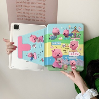 เคสหนังอะคริลิคแข็ง ลาย Playing Loopy สําหรับ IPad Mini6 IPad5 6 7 8 9 Air Air1 Air2 Air3 Air4 Air5 10.9 นิ้ว Pro10.5 Pro11 Pro12.9 2018 2020 2021 2022