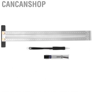 Cancanshop T-Rule Scale Ruler  Marking Woodworking Stainless Steel for Home Industry Worker