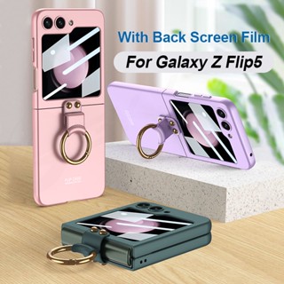 Luken GKK แท้ เคสโทรศัพท์มือถือแบบแข็ง พร้อมแหวนขาตั้ง และสายคล้อง สําหรับ Samsung Galaxy Z Flip 5 5G Z Flip5