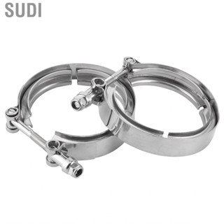 Sudi 2pcs 3in Car Accessories Turbo Exhaust  Clamp V-Band  Stainless Steel Auto Accessory