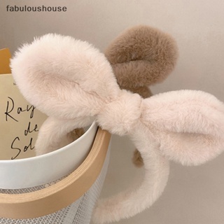 [fabuloushouse] ใหม่ ที่คาดผม ผ้ากํามะหยี่ขนนิ่ม แต่งหูกระต่าย สีพื้น เครื่องประดับ แฟชั่นสําหรับผู้หญิง พร้อมส่ง