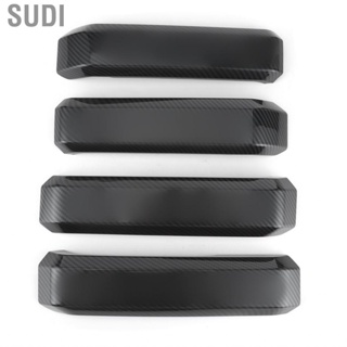 Sudi 4Pcs Inner Door Handle Bowl Cover Trim Carbon Fiber Grain Fit for Ford F150 2015‑2020