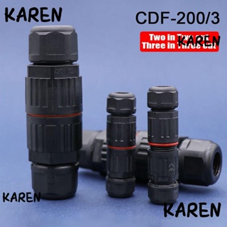 Karen อะแดปเตอร์เชื่อมต่อสายเคเบิล กันน้ํา IP68 2/3 Pin