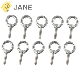 Jane สลักเกลียว สเตนเลส 304 M6 1/4 นิ้ว - 20x1 นิ้ว ทนทาน สําหรับยกตา 10 ชิ้น