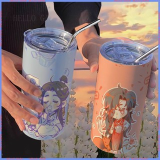 [สินค้าแอนิเมชั่น🥤 Limited Cup] กระติกน้ําร้อน สเตนเลส แบบพกพา ลายการ์ตูน Heaven Official Blessing พร้อมหลอดดูด คุณภาพสูง