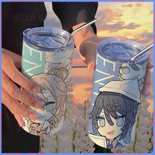 [Animation Peripheral 🥤Limited Cup] กระติกน้ําร้อนสเตนเลส ลายการ์ตูนน่ารัก พร้อมหลอดดูด แบบพกพา คุณภาพสูง