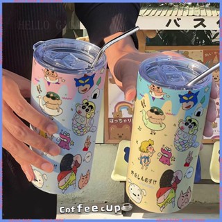 🥤Animation Peripheral Limited Water Cup🥤 กระติกน้ําร้อน สเตนเลส ลายการ์ตูนชินจัง แบบพกพา สําหรับออฟฟิศ