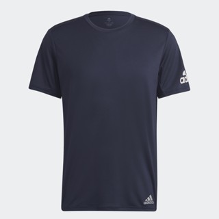 adidas วิ่ง เสื้อยืด Run It ผู้ชาย สีน้ำเงิน HL3966