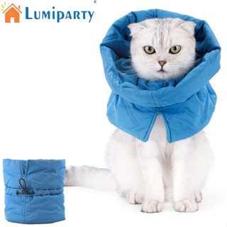 Lumiparty ปลอกคอสัตว์เลี้ยง แมว เอลิซาเบธ สามารถปรับได้ พับได้ ป้องกันการเลีย ป้องกันการกัด ปลอกคอกู้คืนหลังการผ่าตัด สําหรับลูกแมว