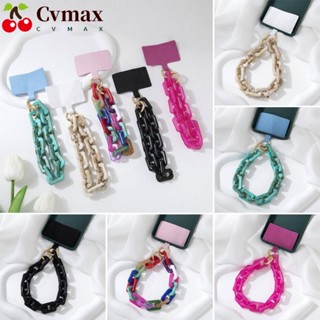 Cvmax สายคล้องโทรศัพท์ กันหาย กันหาย พวงกุญแจอะคริลิค กันหาย จี้ข้อมือสั้น อุปกรณ์เสริมโทรศัพท์มือถือ สากล ผู้หญิง โซ่โทรศัพท์