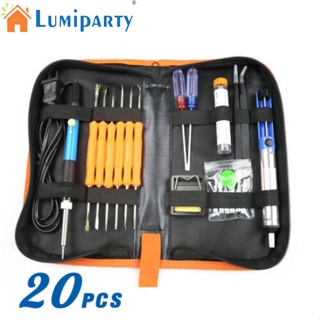 Lumiparty ชุดเครื่องมือปืนเชื่อมบัดกรีไฟฟ้า โลหะ 110v 60w ปรับอุณหภูมิได้