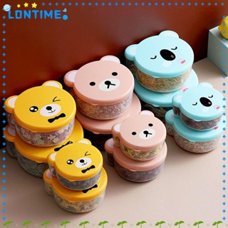 Lontime กล่องเก็บอาหารเบนโตะ 4 ชิ้น สําหรับนักเรียน ครัว กลางแจ้ง