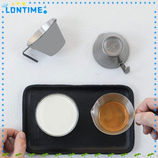 Lontime ถ้วยตวง 1/2 สเตนเลส สีเงิน 100 มล. สําหรับช็อตเอสเปรสโซ่ กาแฟเหลว เบเกอรี่