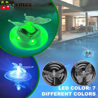 Cvmax โคมไฟลอยน้ํา LED พลังงานแสงอาทิตย์ กันน้ํา รูปผีเสื้อ แมลงปอ สําหรับตกแต่งสระว่ายน้ํา