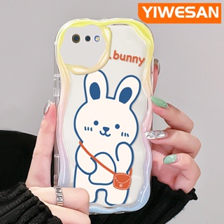 เคสโทรศัพท์มือถือ ซิลิโคนใส กันกระแทก ลายการ์ตูนกระต่ายน้อยน่ารัก สีขาว สําหรับ Realme C2 C2S OPPO A1K