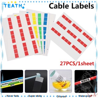 Teath ป้ายฉลากไฟเบอร์ออแกไนเซอร์ กันน้ํา หลากสี สําหรับจัดระเบียบสายเคเบิ้ล