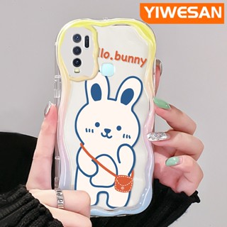 เคสโทรศัพท์มือถือ ซิลิโคนใส กันกระแทก ลายการ์ตูนกระต่ายน้อยน่ารัก สีขาว สําหรับ VIVO Y30 Y30i Y50