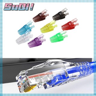 Suqi RJ45 CAT6 ปลอกหุ้มสายแลน อีเธอร์เน็ต หลากสี ทนทาน สําหรับป้องกันสายแลน Cat 5 CAT6 CAT6