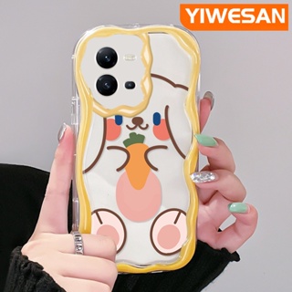 เคสโทรศัพท์มือถือแบบนิ่ม ใส กันกระแทก ลายการ์ตูนกระต่ายหน้ายิ้มน่ารัก สําหรับ VIVO V25 5G V25E X80 Lite V21E Y73 2020