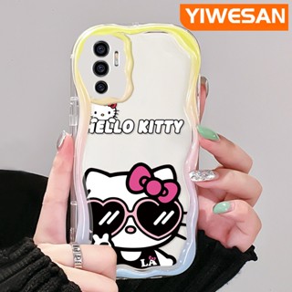 เคสโทรศัพท์มือถือแบบนิ่ม ใส กันกระแทก ลายการ์ตูนเฮลโลคิตตี สําหรับ VIVO V23E 4G V23E 5G V23 Pro V23i 5G S12 5G Y75