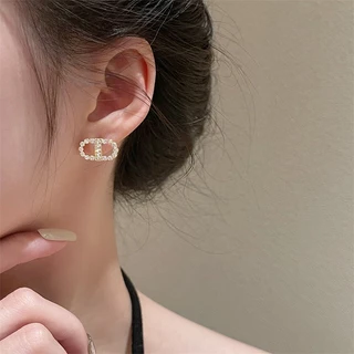 S925 เข็มเงิน ต่างหูระดับ high-end สวยหรู ต่างหูหรูหรา ดีไซน์ไม่ซ้ำใคร