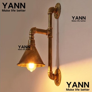 Yann1 โคมไฟติดผนัง บันได โคมไฟร้านอาหาร บาร์เหล็ก ศิลปะ ท่อน้ํา โคมไฟติดผนัง สไตล์อเมริกัน วินเทจ ในร่ม โคมไฟเพดาน บ้าน