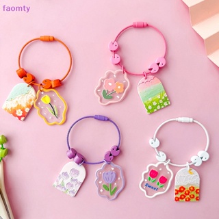 Faomty พวงกุญแจอะคริลิค จี้การ์ตูนน่ารัก แฮนด์เมด DIY สําหรับตกแต่งกระเป๋า เสื้อผ้า