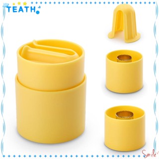 Teath อุปกรณ์ตัดข้าวโพด ข้าวโพด สเตนเลส ใช้ง่าย สีเหลือง สําหรับทําอาหาร