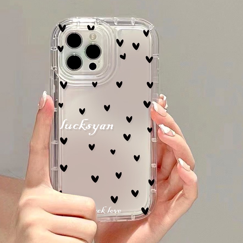 สำหรับ iPhone 11 for iPhone 14 11 15 13 12 Pro Max 6S 7 8 Plus X XR XS MAX SE เคสนิ่มใสถุงลมนิรภัยกันกระแทกการ์ตูนน่ารัก