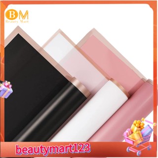 【BM】กระดาษห่อช่อดอกไม้ สีชมพู สีดํา สีขาว กันน้ํา 60 ช่อ