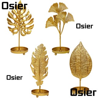 Osier1 ชั้นวางเครื่องประดับ ต่างหู สร้อยคอ รูปใบไม้ สีทอง