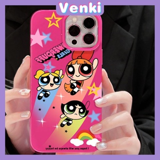 VENKI - เข้ากันได้สำหรับ เคสไอโฟน เคสไอโฟน11 เคส iphone 11 TPU กุหลาบสีแดงลูกอมกรณีกันกระแทกกล้องป้องกันนุ่มน่ารักการ์ตูนสามสาวเข้ากันได้กับ iPhone 14 13 PRO MAX 12 PRO MAX XR XS 7