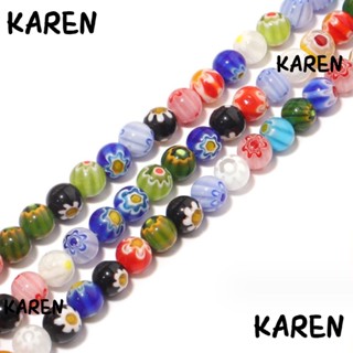 Karen ลูกปัดแก้ว ทรงกลม คละสี 8 มม. 3 เส้น 144 ชิ้น