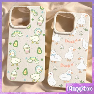 Pingcoo - เข้ากันได้สำหรับ เคส iphone 11 เคสไอโฟน เคสไอโฟน11 กรณีเป็นมิตรกับสิ่งแวดล้อมสีขาวกรณีนุ่มเคส TPU ป้องกันกันกระแทกน่ารักเป็ดสายรุ้งเข้ากันได้กับ iPhone 14 PRO MAX 13 PRO MAX 12 PRO MAX XR XS 7Plus 8 PLUS