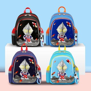 Childrens Kindergarten Small School Bag Cute Cartoon Boy Travel Small Backpack School Class Ultraman Backpack Fashion pnuX