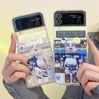 เคสโทรศัพท์มือถือ PC แข็ง กันกระแทก ลายการ์ตูนหมี Violent สําหรับ Samsung galaxy z Flip 5 galaxy z flip4 flip3