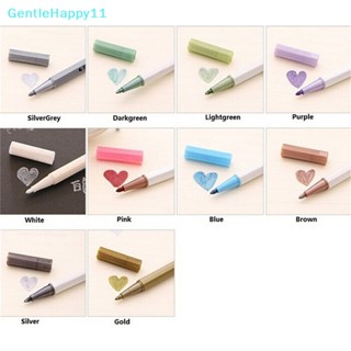 Gentlehappy ชุดปากกามาร์กเกอร์ สีเมทัลลิก กันน้ํา DIY 10 ชิ้น