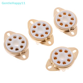 Gentlehappy ซ็อกเก็ตเซรามิก 8 pin สําหรับ KT88 6550 EL34 6SN7 4 ชิ้น