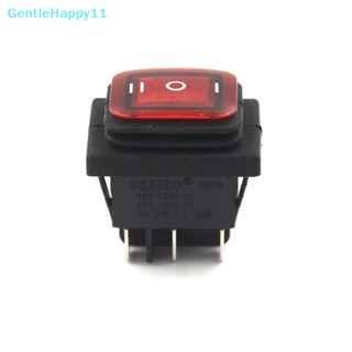 Gentlehappy สวิตช์โยกสลัก LED DC 12V 6Pin 3 ตําแหน่ง กันน้ํา สีแดง สําหรับเรือ รถยนต์