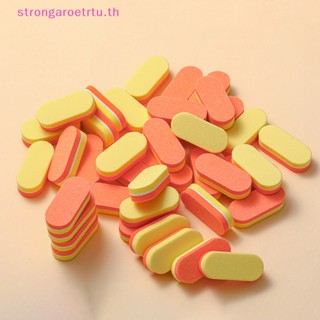 Strongaroetrtu บัฟเฟอร์ฟองน้ํา ขนาดเล็ก สําหรับขัดเล็บ 10 ชิ้น