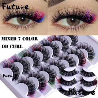 Future ขนตาปลอม DD Curl ธรรมชาติ สําหรับต่อขนตา 7 คู่