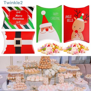 Twinkle กล่องของขวัญ พิมพ์ลายกวาง สโนว์แมน คริสต์มาส สําหรับตกแต่งปาร์ตี้