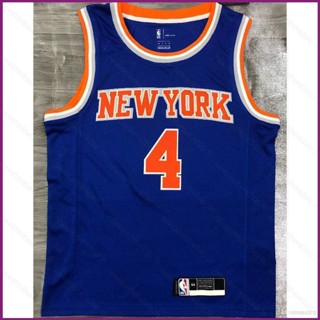 เสื้อกีฬาแขนกุด ลาย NP2 Rose NBA Jersey New York Nicks No.4 พลัสไซซ์ PN2