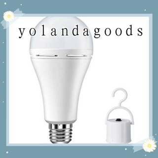 Yola หลอดไฟฉุกเฉิน LED E27 ใช้แบตเตอรี่ สีขาว ชาร์จได้ 2023 สําหรับตั้งแคมป์ 1 ชิ้น