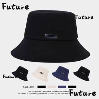 Future หมวกบักเก็ต ผ้าฝ้าย ทรงบักเก็ต ขนาดใหญ่ โอเวอร์ไซซ์ M L XL สําหรับผู้หญิง