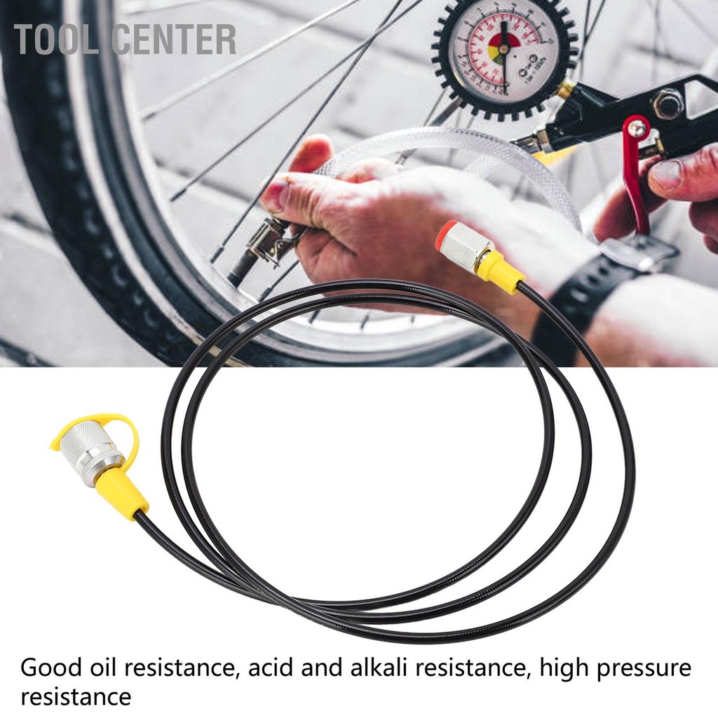 Tool Center ท่อทดสอบแรงดันไฮดรอลิก 1.5 ม./4FT M16x2-1/4BSP จุดทดสอบข้อต่อ 630Bar DN2