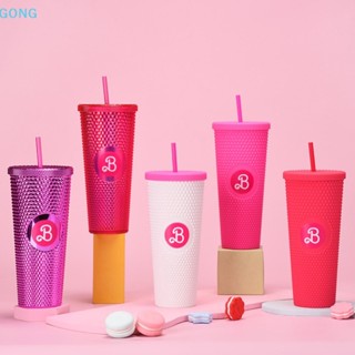 Go แก้วน้ํา 800 มล. 24 ออนซ์ สีชมพู พร้อมหลอดดูด สําหรับตุ๊กตาบาร์บี้