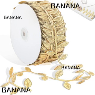 Banana1 ริบบิ้นโพลีเอสเตอร์ สีทอง 54.6 หลา 1.7 นิ้ว สําหรับห่อของขวัญ งานแต่งงาน