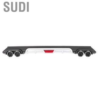 Sudi Rear Bumper Lip  4‑Outlet Dual Color Diffuser Car Refitting Fit for City 15‑17