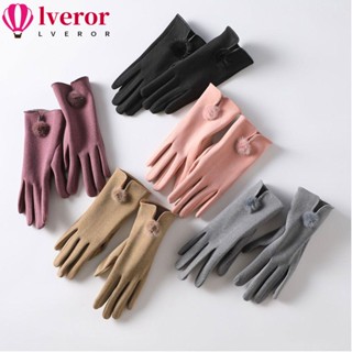 Lveror ถุงมือ ผ้ากํามะหยี่ พลัสไซซ์ สําหรับขี่จักรยาน เล่นกีฬา